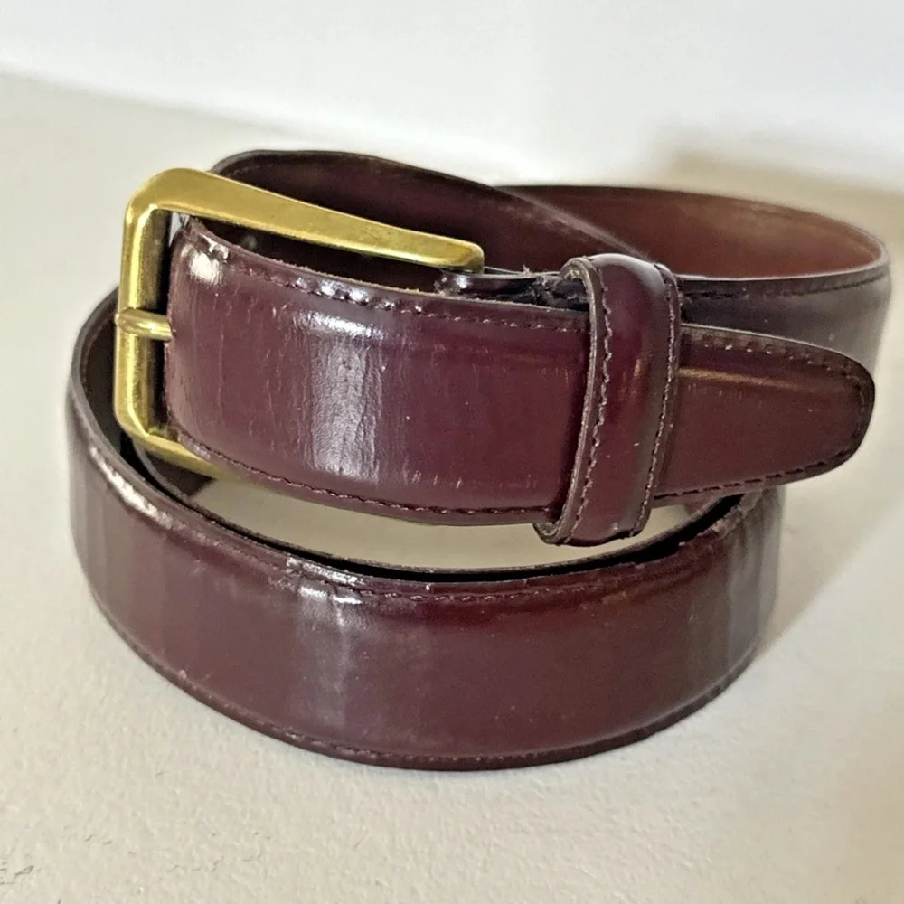 Coach 3931 Leather Belt Size 36 Cowhide Solid Brass